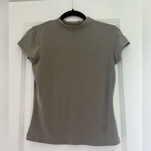 Gymshark Green Fitted Cap Sleeve T-Shirt